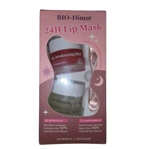 BIO-Dimot 24H Lip Mask Set Strawberry Awakening & Coconut Sleeping Duo 2x10g